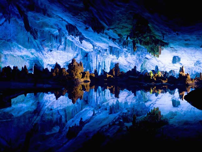 Crystal Palace of Reed Flute Cave in Guilin, Guangxi Province, China