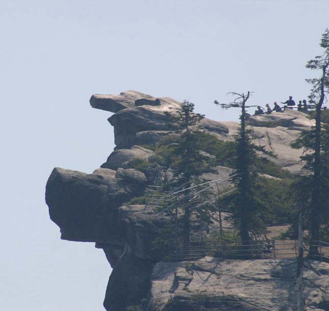 Overhanging rock