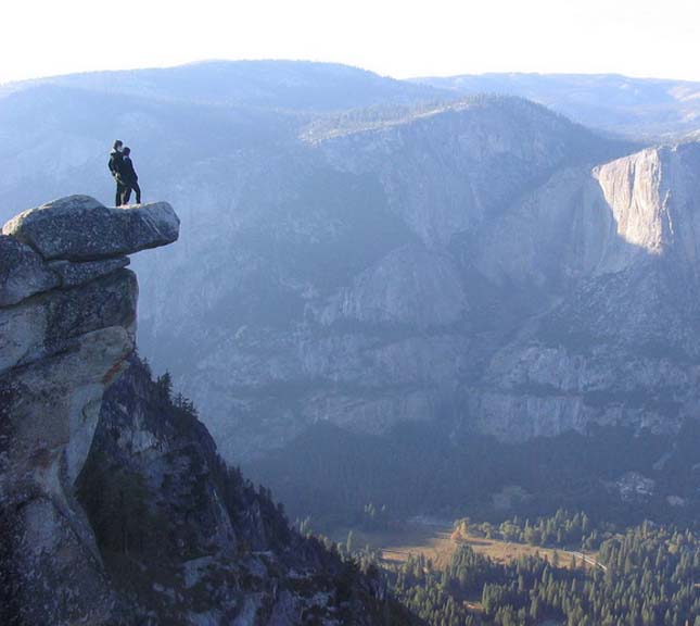 Overhanging rock