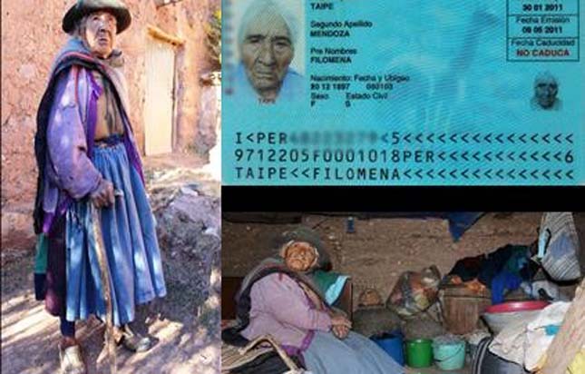 116 éves perui asszony
