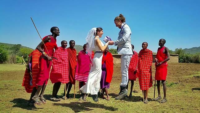 Akrobata házaspár esküvői fotói