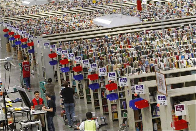 Amazon internetes könyváruház raktára