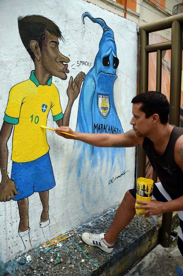 FIFA ellenes graffitik Brazíliában