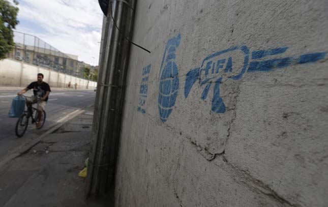 FIFA ellenes graffitik Brazíliában