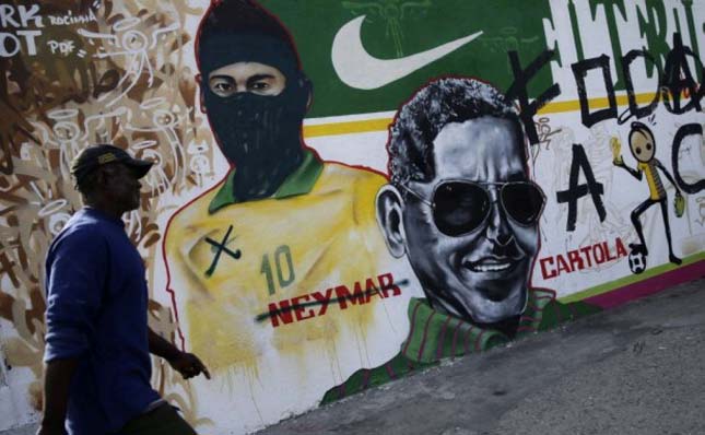 FIFA ellenes graffitik Brazíliában