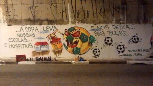 FIFA ellenes graffitik Brazíliában