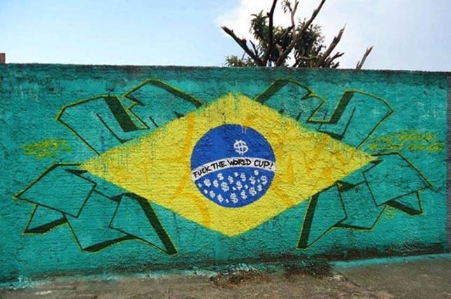 FIFA ellenes graffitik Brazíliában