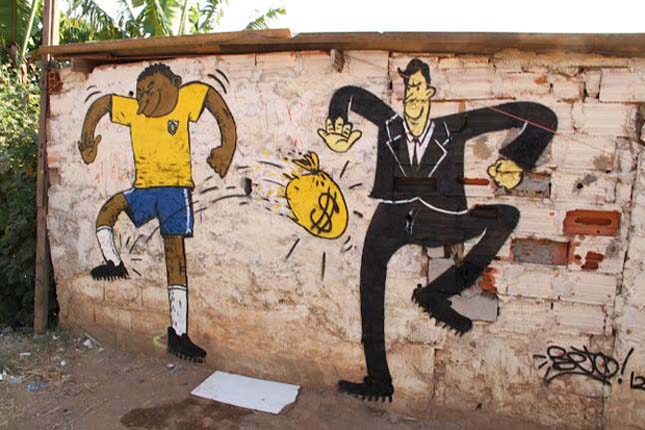 FIFA ellenes graffitik Brazíliában