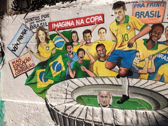 FIFA ellenes graffitik Brazíliában