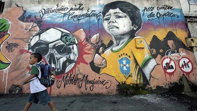 FIFA ellenes graffitik Brazíliában