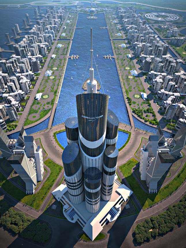 Azerbajdzsán Torony, 1050 méter magas felhőkarcolót terveznek