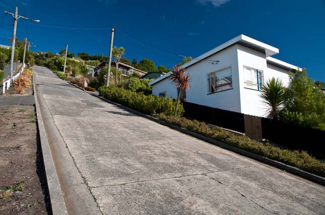 Baldwin Street, a világ legmeredekebb utcája