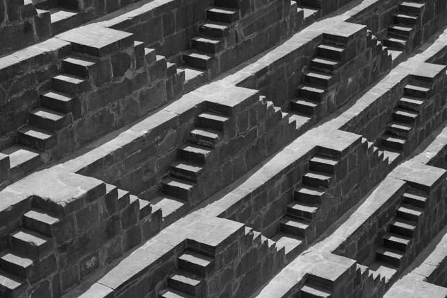 Chand Baori, lépcsős kút Indiában