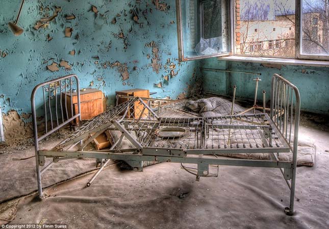 Csernobil elhagyatott kórháza