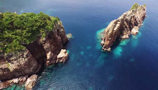 Drónvideó gyönyörű japán szigetekről