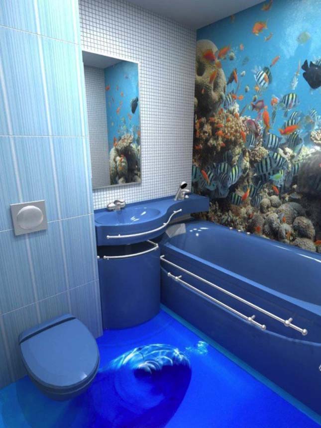 3D fürdőszoba padlók