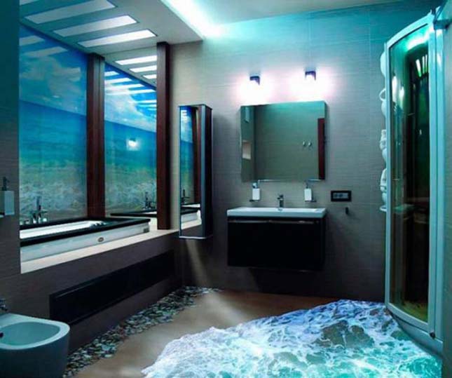 3D fürdőszoba padlók