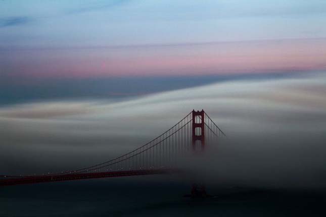 A ködben úszó Golden Gate