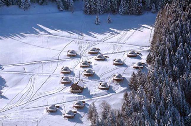 Luxusjurták az Alpokban, a Whitepod szállások