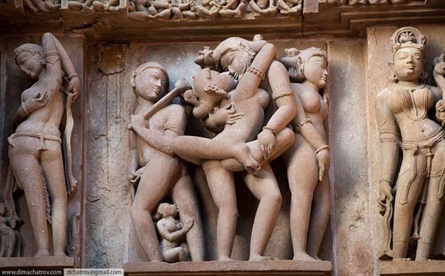 Khajuraho - A Káma-Szura templom