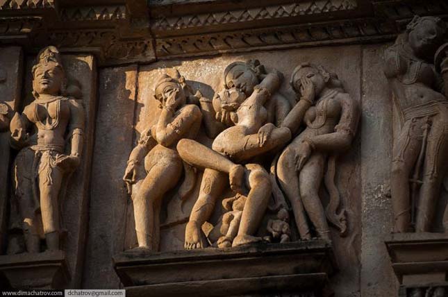 Khajuraho - A Káma-Szura templom