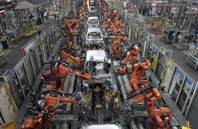 Robotokkal termelő gyár