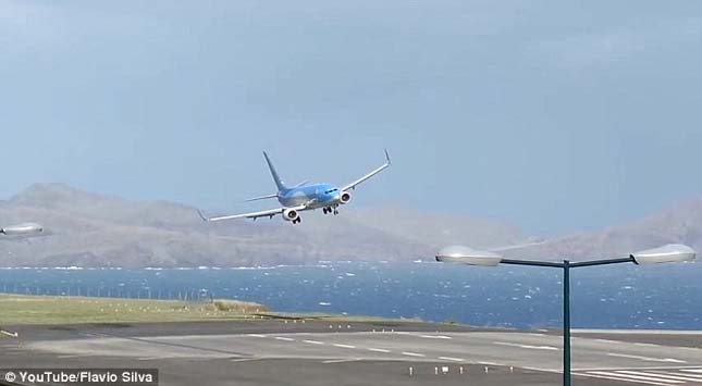 Landolás Madeira repülőterén