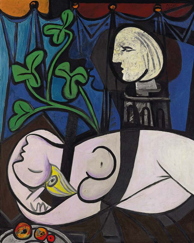 Pablo Picasso - Akt, zöld levelek és mellszobor