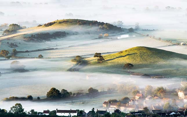 Ködös faucsaka Dél-nyugat Angliában
