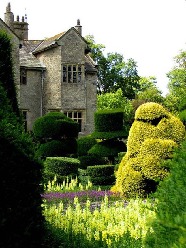 Levens Hall Erzsébet-kori kertje