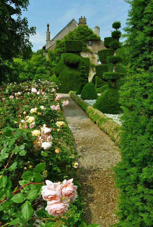 Levens Hall Erzsébet-kori kertje