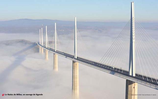 Millau-i Viadukt, a leghosszabb ferdekábeles híd a világon