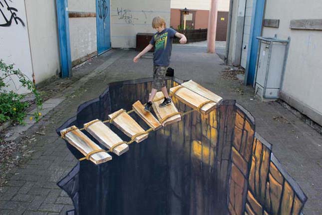 Nikolaj Arndt 3 dimenziós utcai művészete