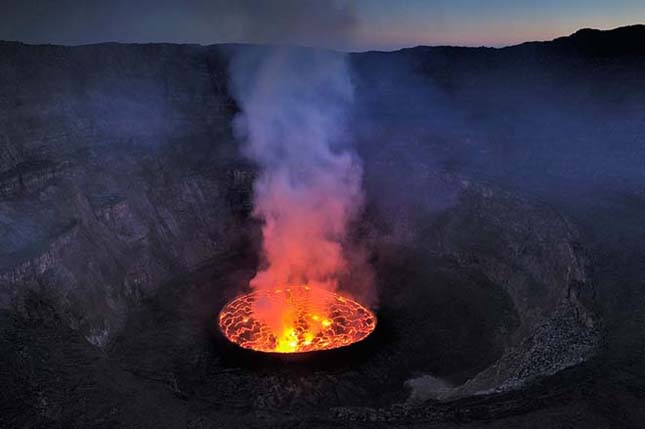 Lávató a Nyiragongo Vulkánban