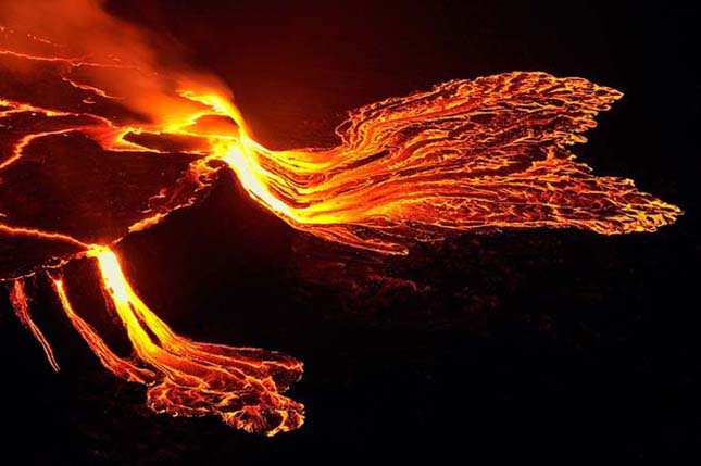 Lávató a Nyiragongo Vulkánban