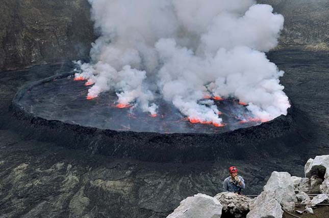 Lávató a Nyiragongo Vulkánban