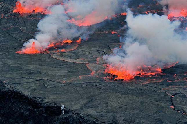 Lávató a Nyiragongo Vulkánban