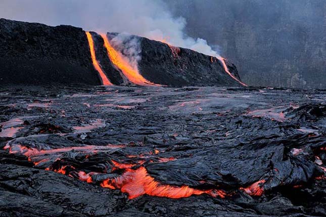 Lávató a Nyiragongo Vulkánban