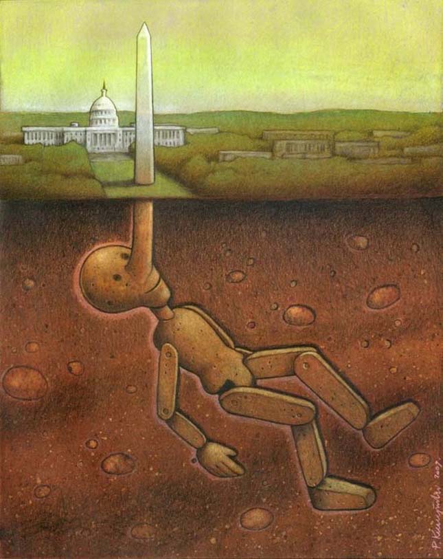 Pawel Kuczynski szatirikus illusztrációi