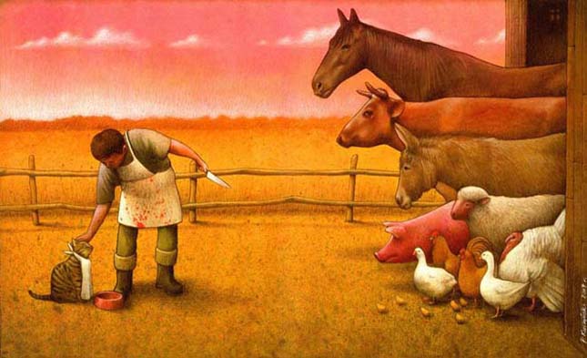 Pawel Kuczynski szatirikus illusztrációi