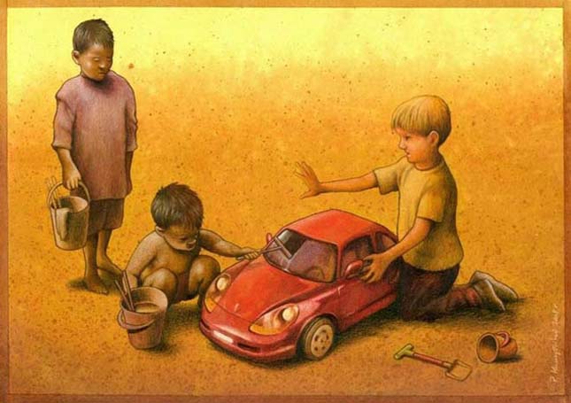 Pawel Kuczynski szatirikus illusztrációi