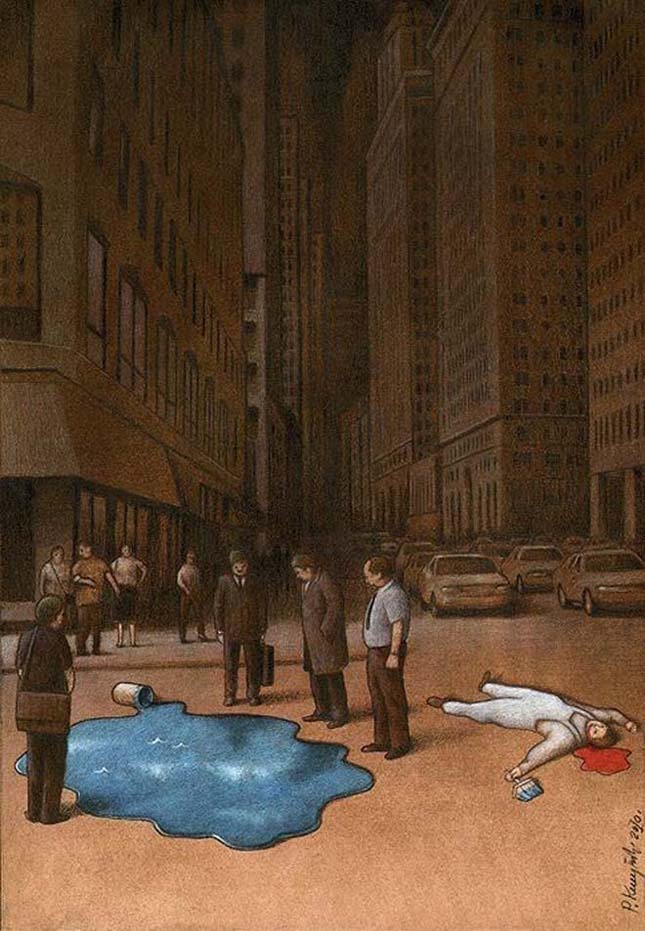 Pawel Kuczynski szatirikus illusztrációi