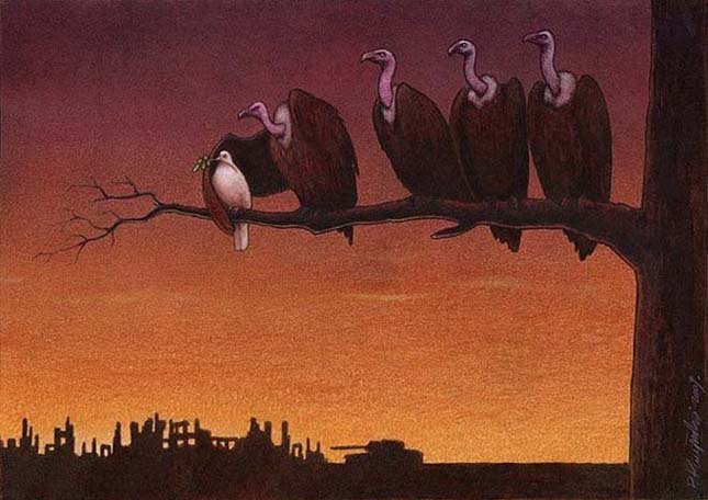 Pawel Kuczynski szatirikus illusztrációi