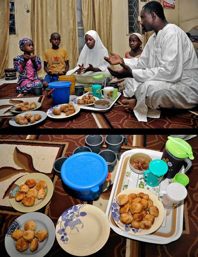 Muszlimok étkezése Ramadán idején