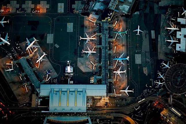 Repülőterek a magasból