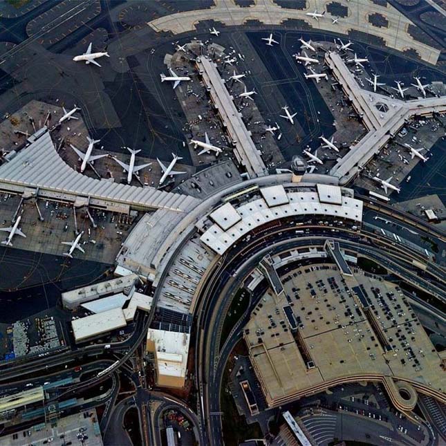 Repülőterek a magasból