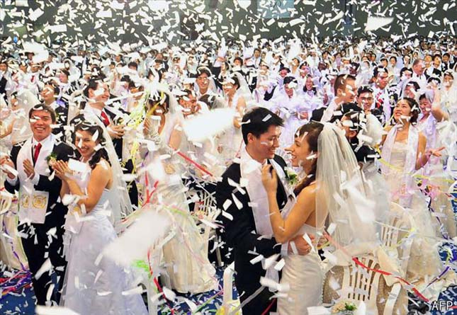 Tömeges esküvők Dél-Koreában