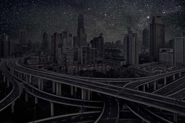 Nagyvárosok világítás nélkül