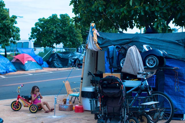 Hajláktalan család Hawaii-on