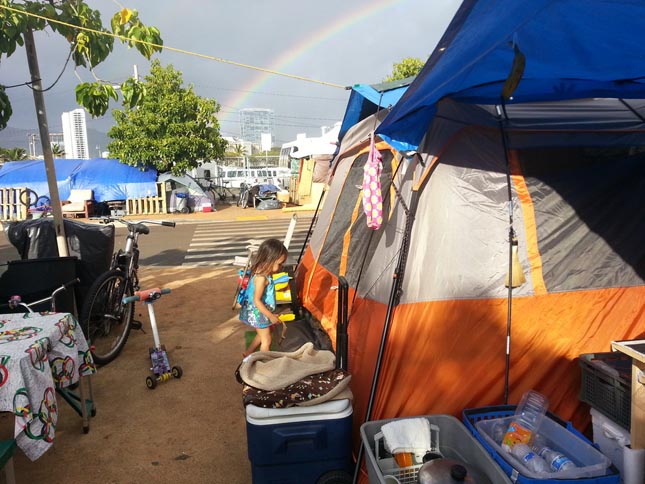 Hajláktalan család Hawaii-on